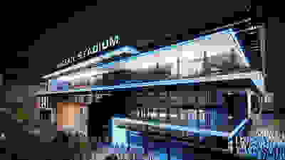 Nissan Stadium home of the Tennessee Titans at night