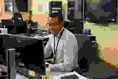 Man at a computer
