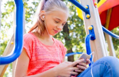 Young girl on cellphone