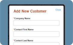 Add, edit and delete customers in one place