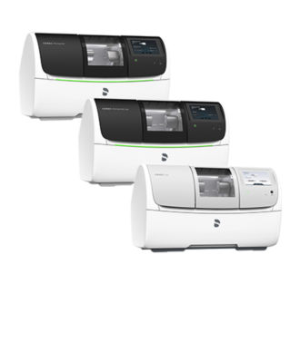 Dental milling units used for producing precise restorations in digital dentistry workflows.