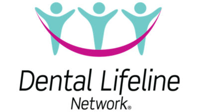 Dental Lifeline Network logo with three people avatars joined by a curved line.