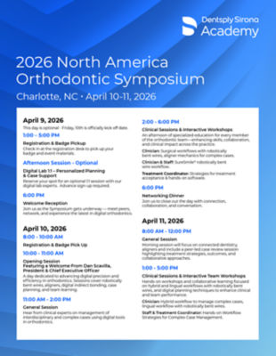 Programme du symposium sur l’orthodontie