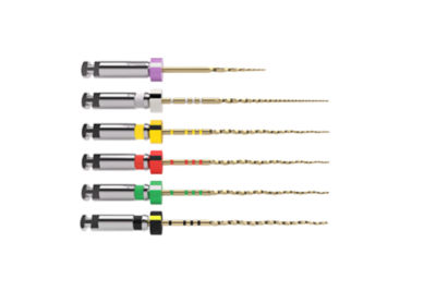 Set of TruNatomy instruments including orifice modifier, glide path file, and shaping files.