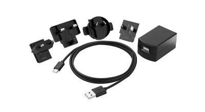 Set of charging adapters and USB cables for the X-Smart Apex Locator, supporting quick recharging.