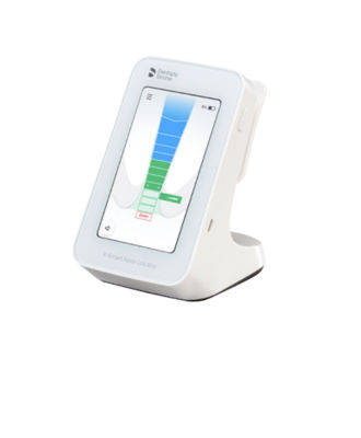 X-Smart Apex Locator device with a digital display showing measurement bars in blue and green on a white background.