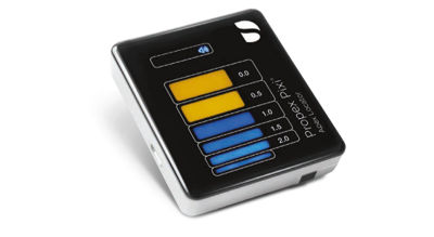 Propex Pixi Apex Locator device showing display lights and buttons, used for accurate apex location in dry and wet canal conditions.