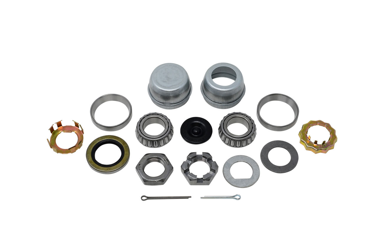 Dexter BKS1-105 trailer hub bearing and seal kit with bearings, races, seals, and hardware.