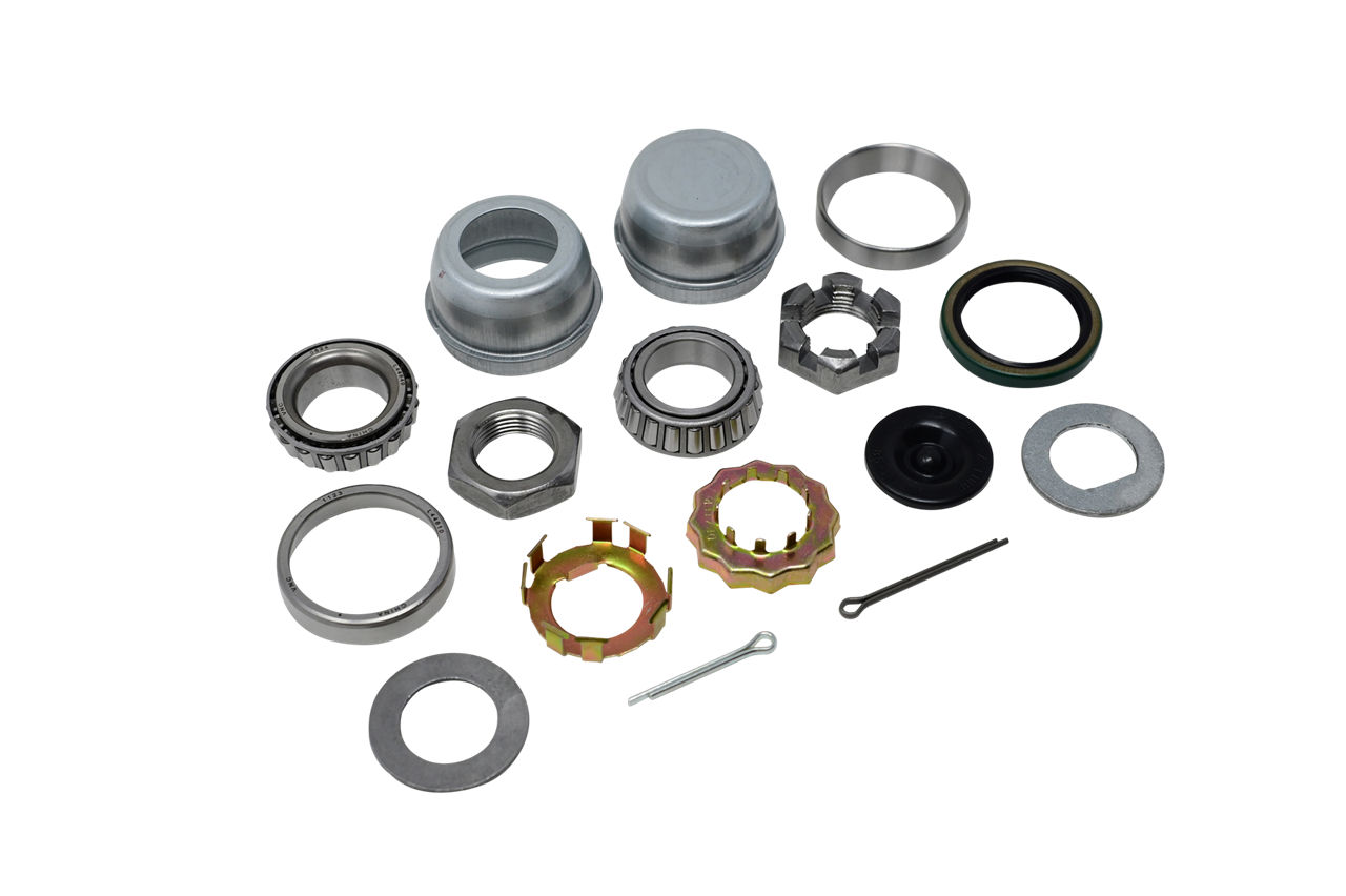Dexter BKS1-155 trailer hub bearing and seal kit with bearings, races, seals, and hardware.