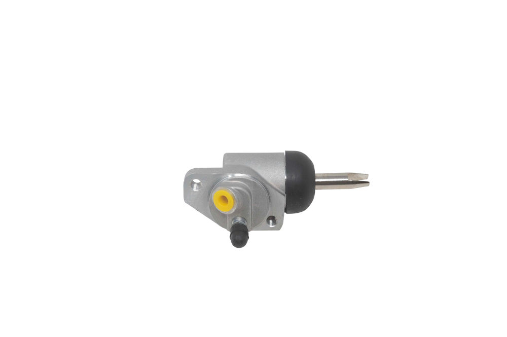 Dexter BP17-020 trailer hydraulic wheel cylinder with rubber boot and bleeder valve.