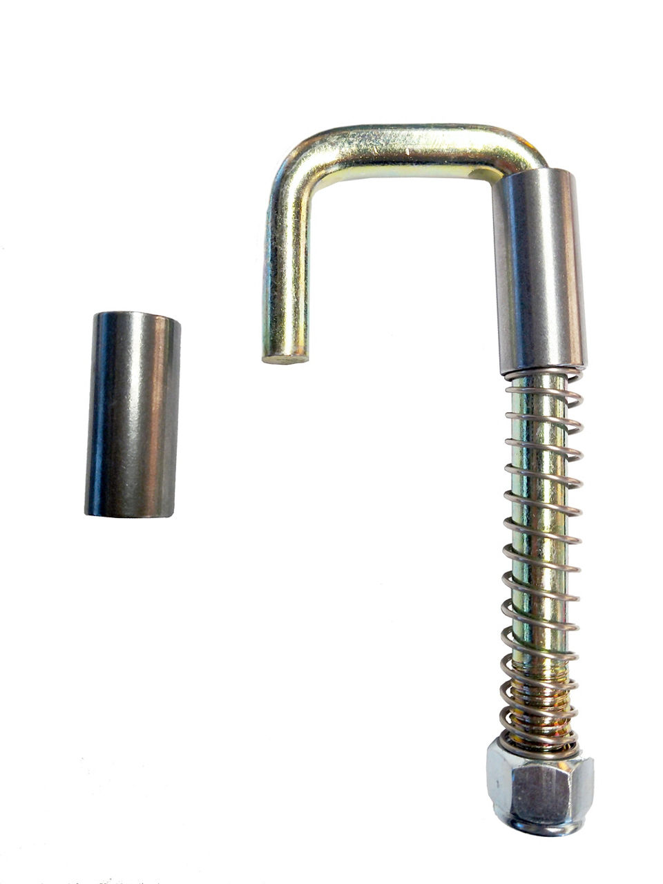 J-Hook Latch Kit, Weld On 9/16 Pin Diameter, Zinc Hook, Raw Steel