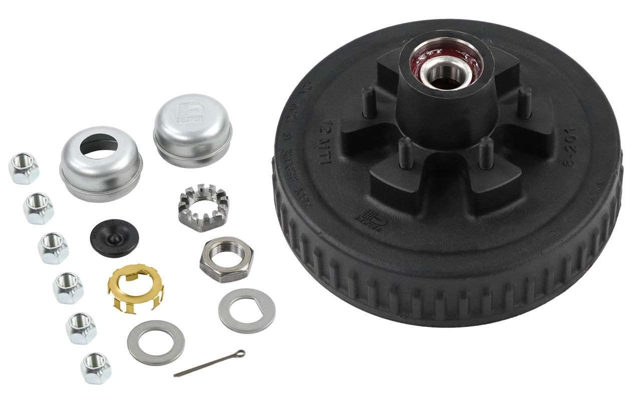 Dexter® Complete Pre-Greased Hub-Drum Assembly, Retail Boxed, #42