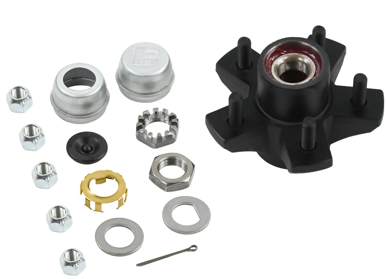 Dexter® Complete Pre-Greased Idler Hub Assembly, #84 Spindle, E-Z