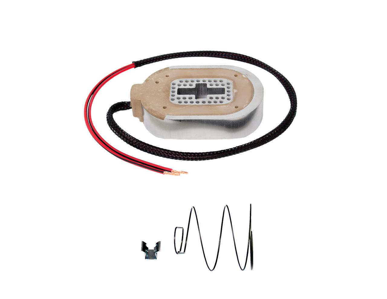 Dexter K71-378-00 trailer brake magnet kit with wires, spring, and retaining clip