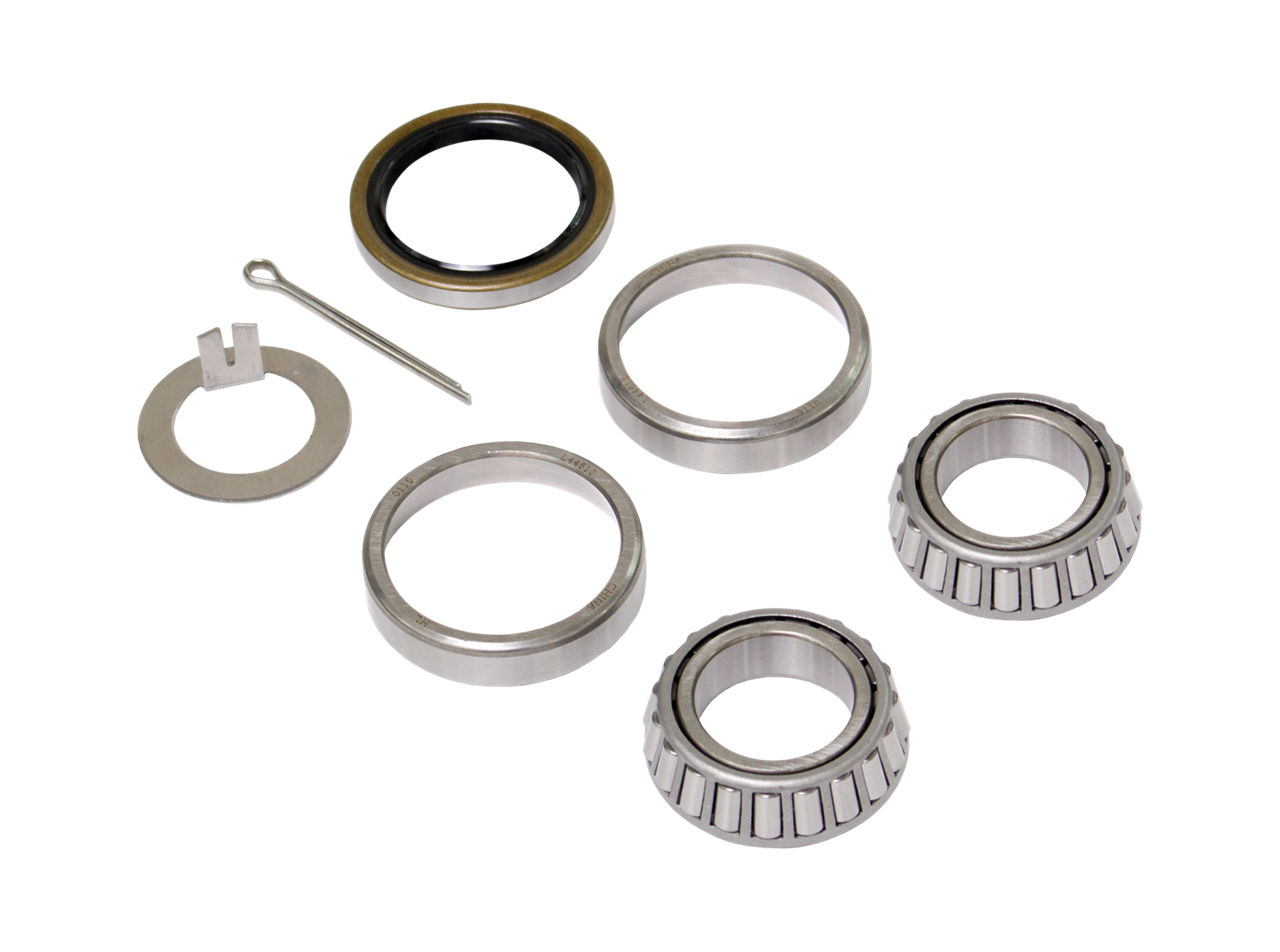 Dexter K71-716-00 trailer wheel bearing kit with bearings, races, seal, washer, and pin
