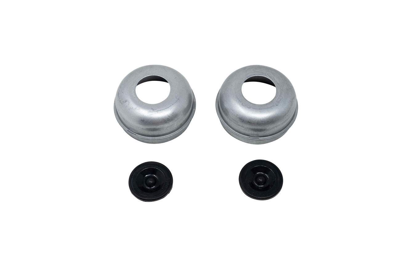 Dexter trailer brake drum hub with wheel studs, lug nuts, spindle nut, washers, grease cap