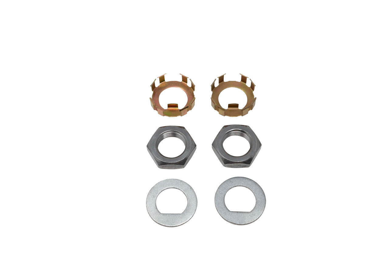 Dexter RG05-100 trailer spindle nut and hardware kit with tang washers and D-washers, pair of two.