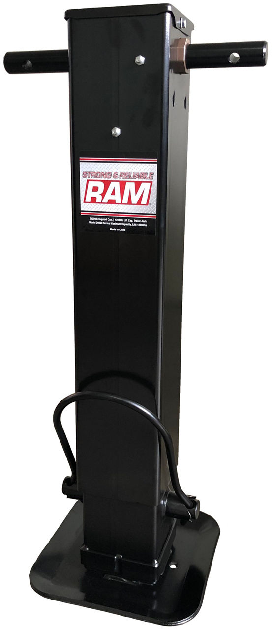 Ram 20,000 Lbs Capacity Drop Leg Jack, Side Wind, 13.5 Lift, 13