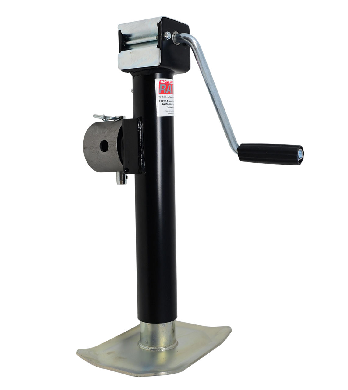 Jack, Swivel, Pipe, Sidewind 7K Capacity, 10 Lift, Black Finish