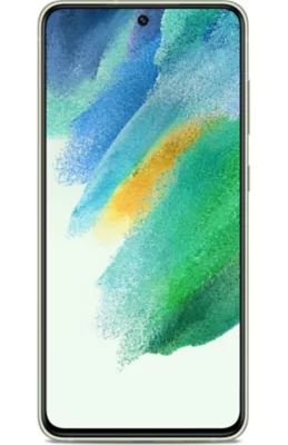 Se muestra la pantalla frontal del Galaxy S21 FE