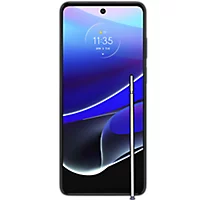 Moto g stylus 5g 2022 front view with stylus