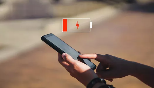 Phone with dead battery