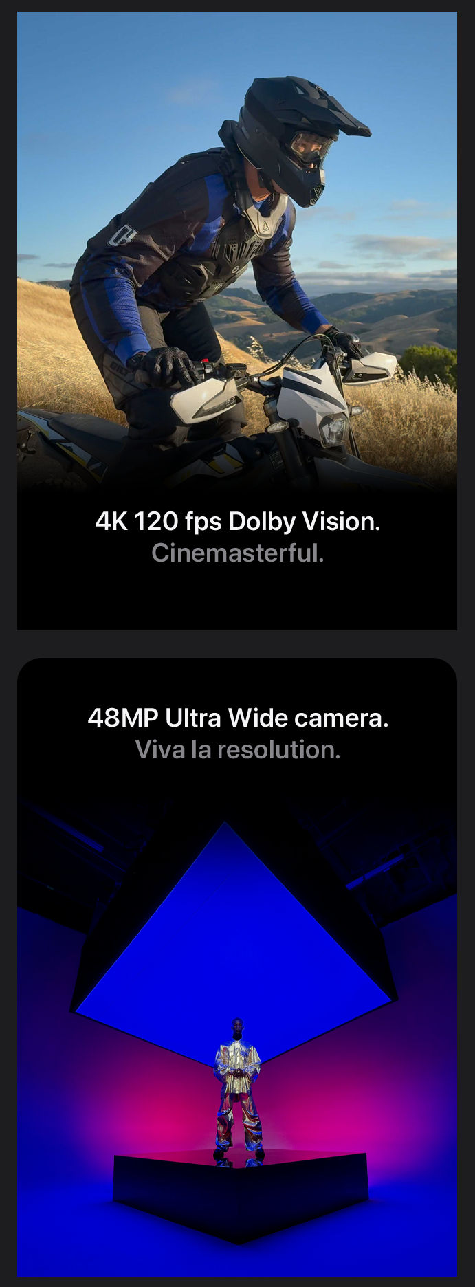 4K 120 fps Dolby Vision