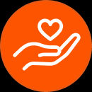 Heart in Hand Parents Rounded Icon 