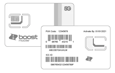 Boost mobile sim store card for smartwatch