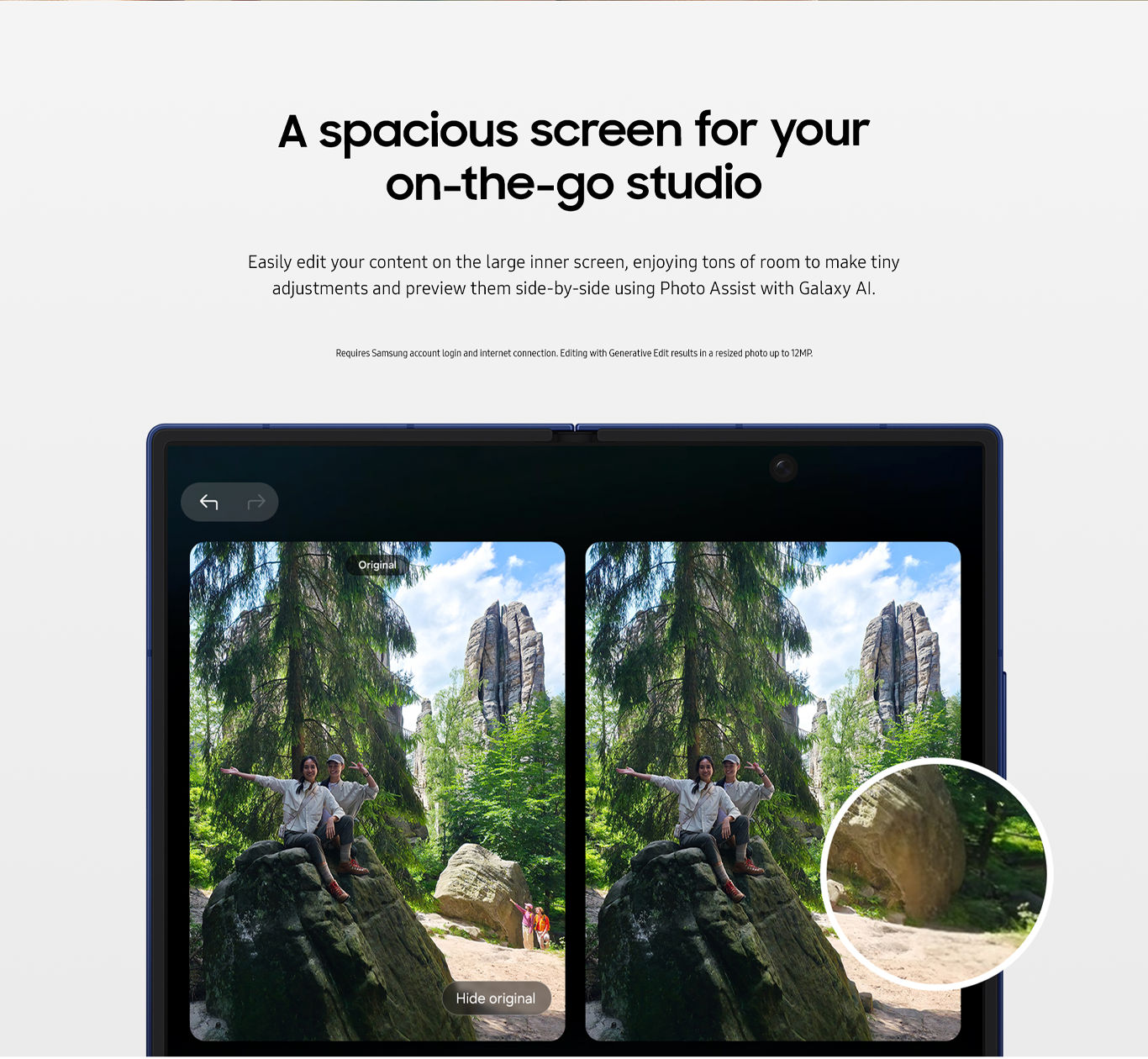 Galaxy Z Fold7, spacious screen