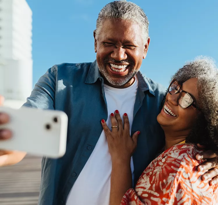 couple smiling
