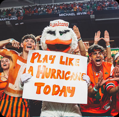 Miami University Mascot with Students 