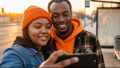 Woman Helping with Charity Clothing Drive