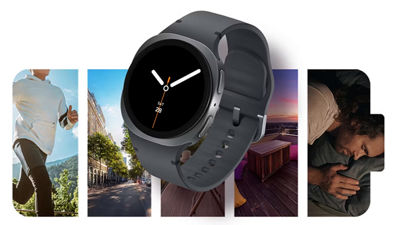 Smartwatch and a collage in the shape of a battery