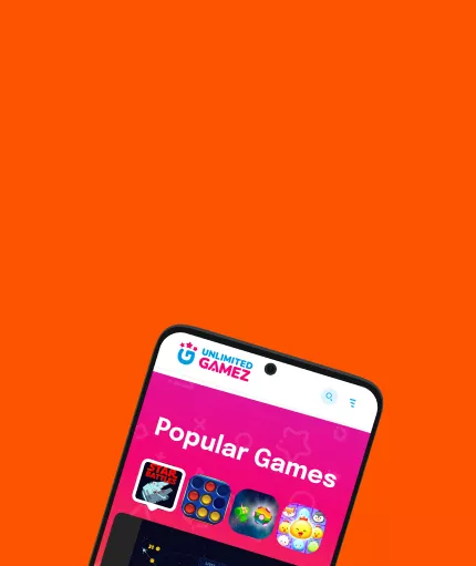 phone displaying popular games