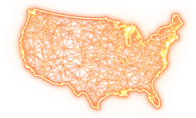 USA map of Boost's powerful network