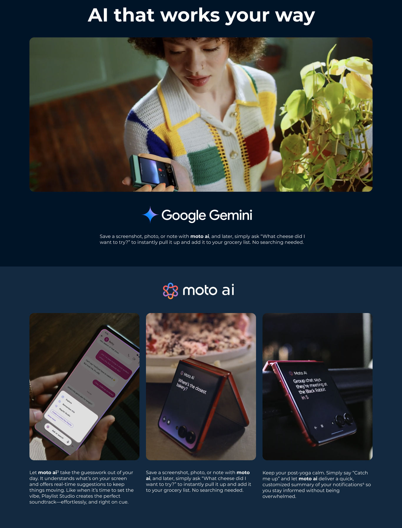 moto razr AI that works your way