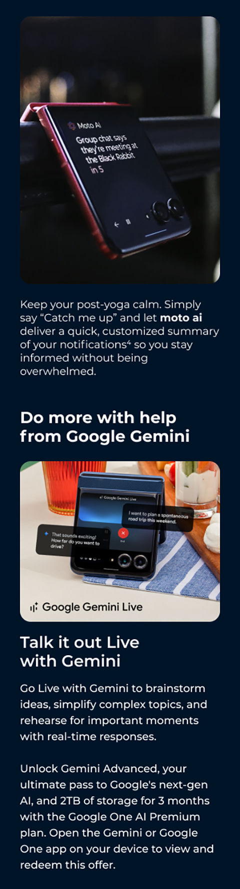 moto razr with help from Google Gemini