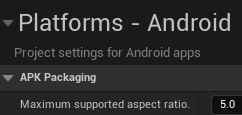 Maximum supported aspect ratio