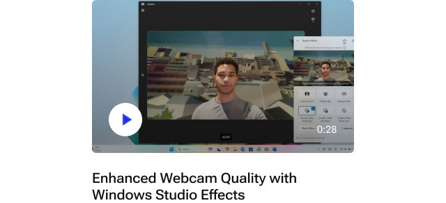 Enhanced Webcam Quality with Windows Studio Effects