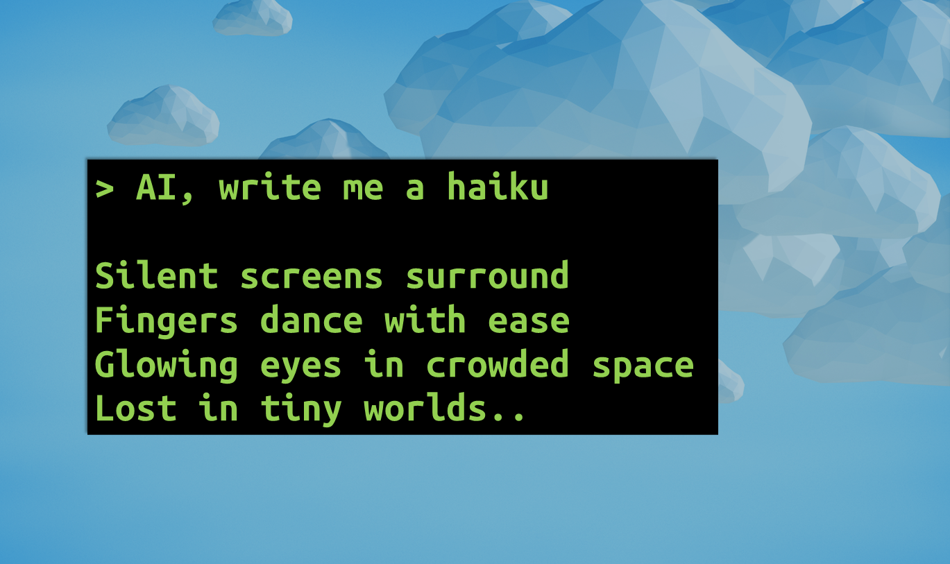 Ejemplo de haiku generado por IA