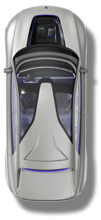 A translucent car shows a Snapdragon part inside of it