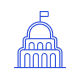blue government building icon