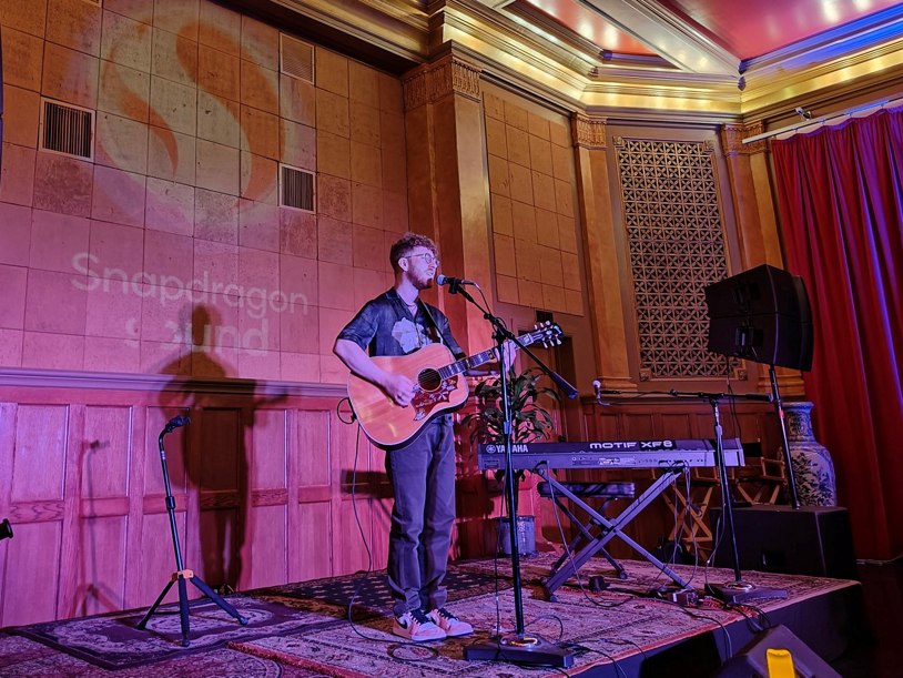 JP Saxe performs on stage for Snapdragon Sound Sessions.