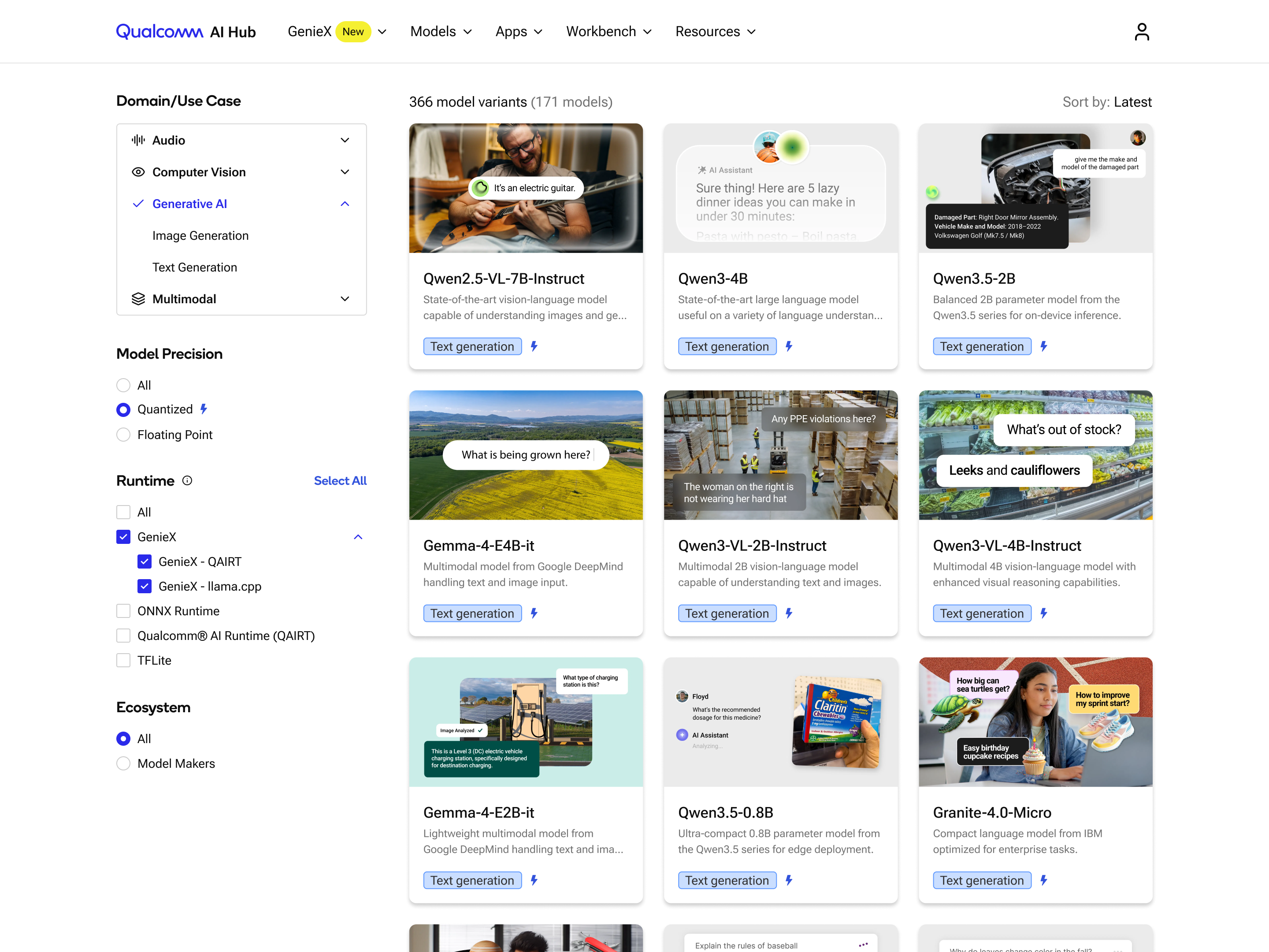 Qualcomm AI Hub Models Page