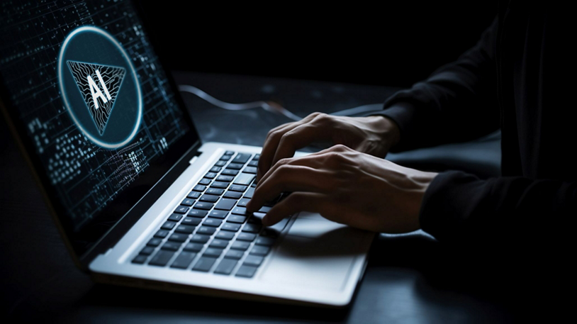 A person uses an AI-powered PC to boost creativity.