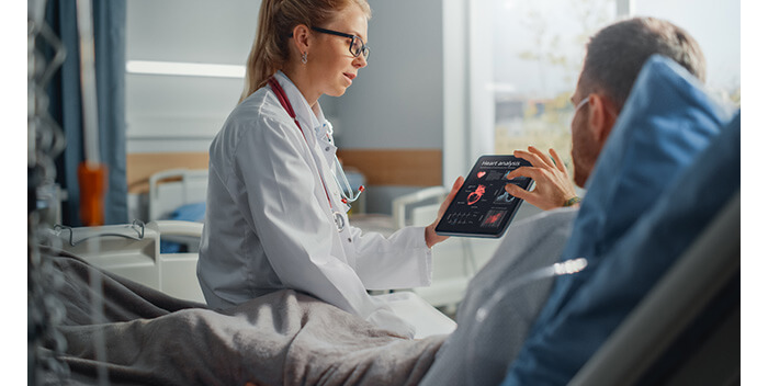 Doctor with patient
