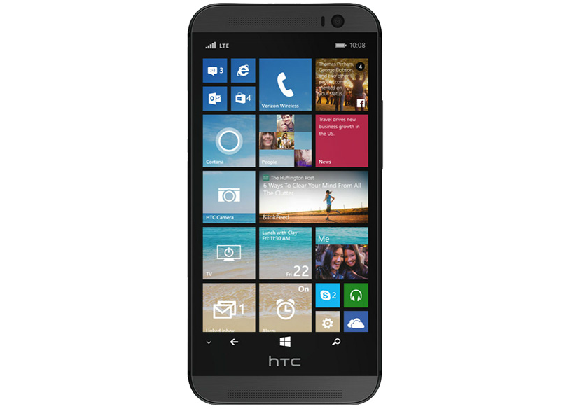 HTC One M8 smartphone with Windows Phone operating system