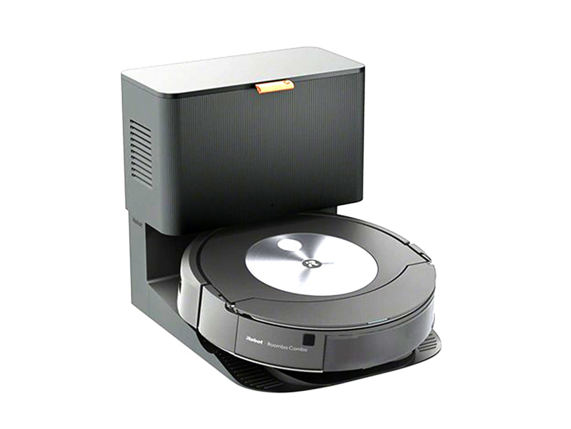 iRobot Roomba Combo j7+ in its base.