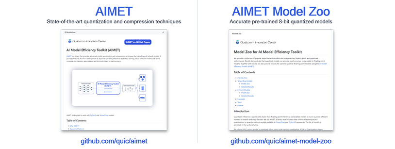 Our GitHub open source projects for AI model efficiency.